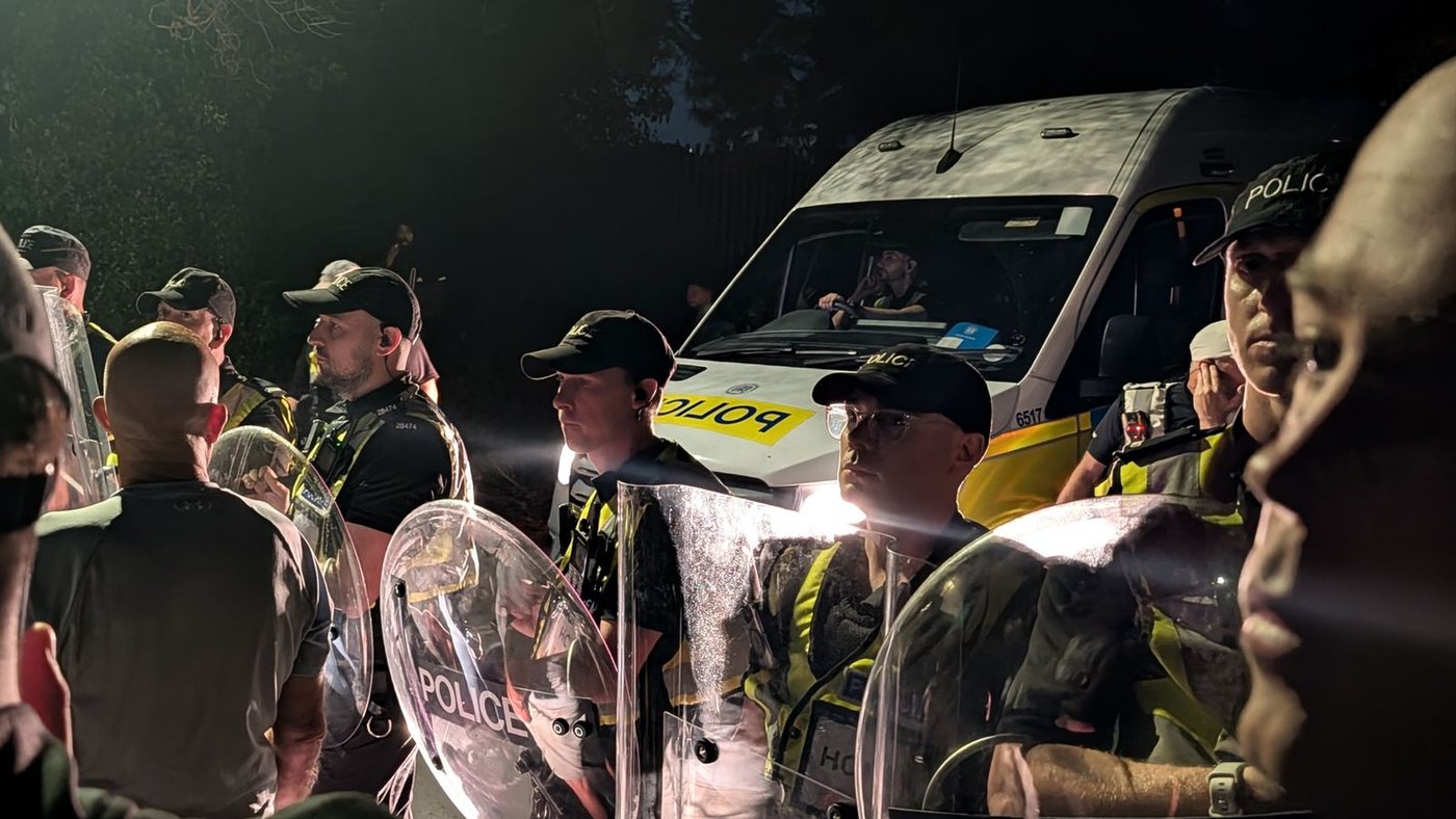 Portsmouth landing becomes a policing test for Britain’s south coast