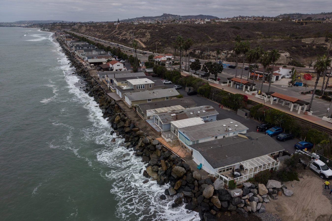 San Clemente voters weigh beach tax as coastal erosion threatens rail line