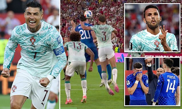 Cristiano Ronaldo scores first knockout goal as Portugal edge Croatia in dramatic World Cup win